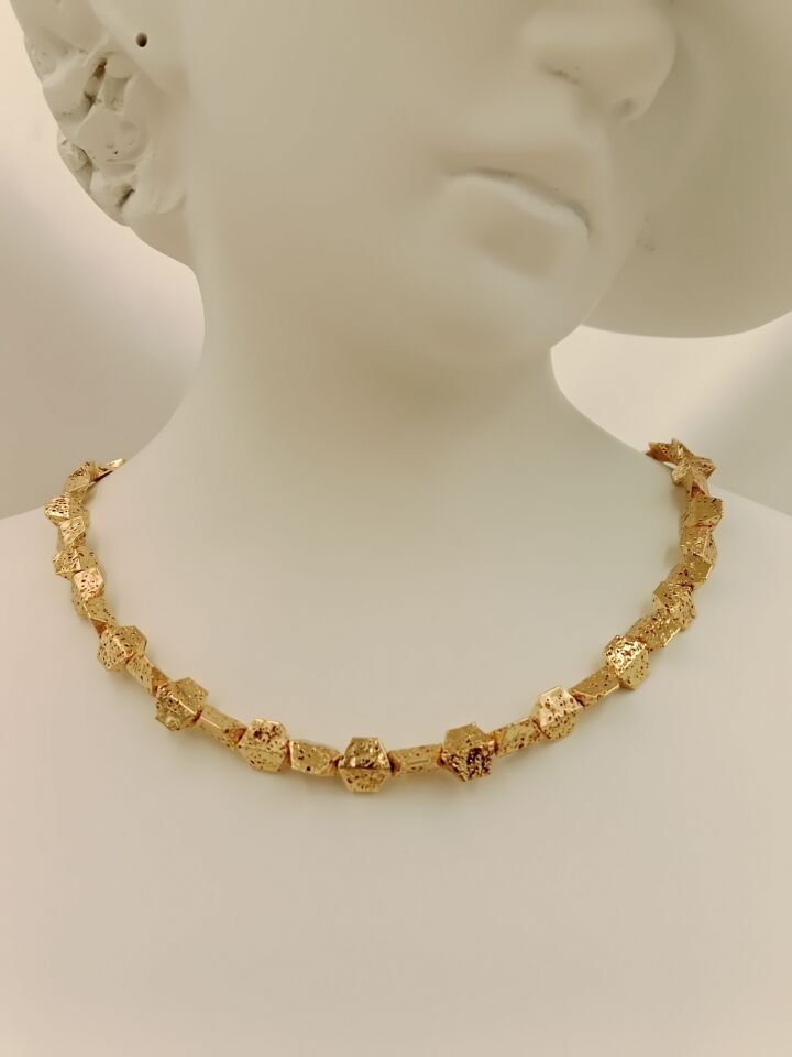 Lovely Lav Gold Lav Taşı Petek Kolye