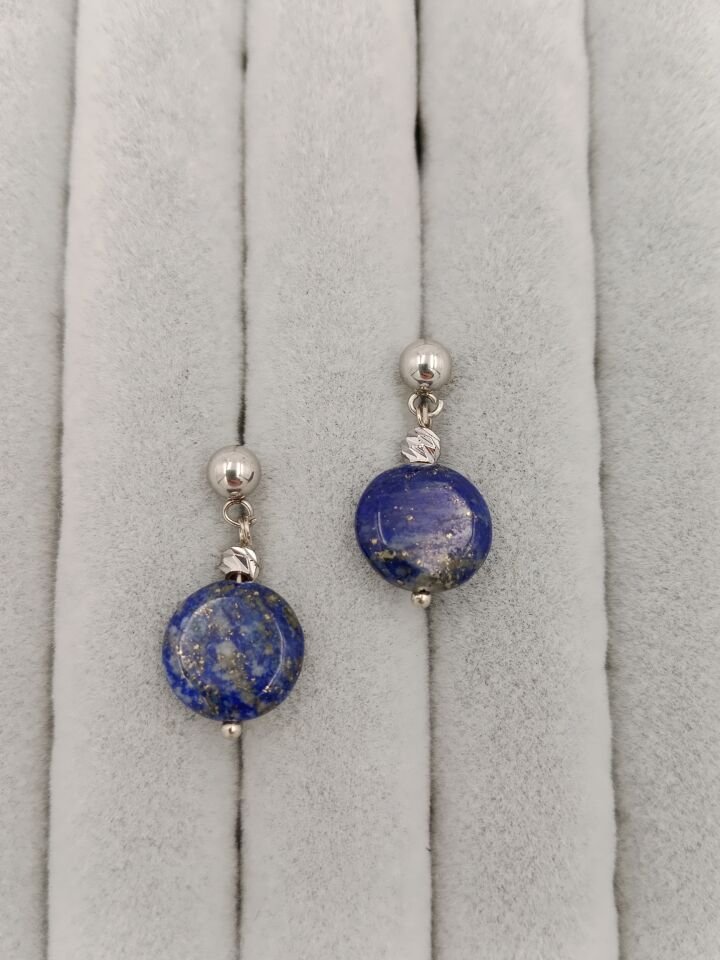 Lapis Lazuli Minimal Tasarım Küpe