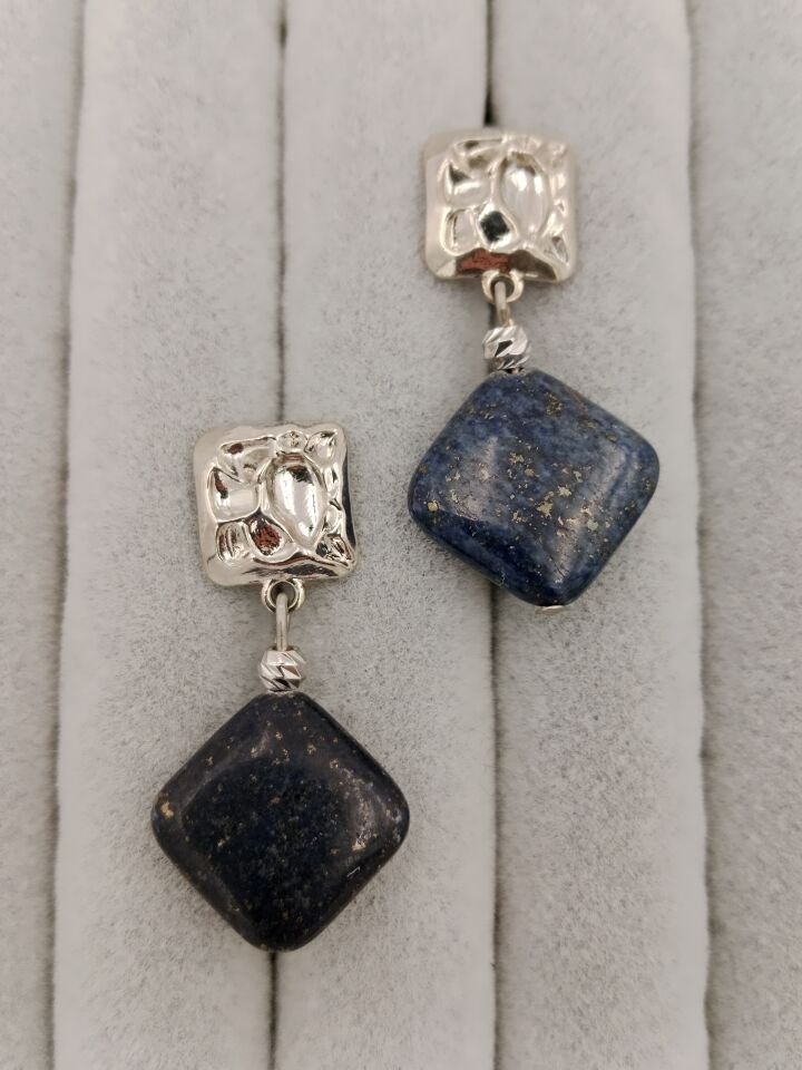 Lapis Lazuli Tasarım Küpe