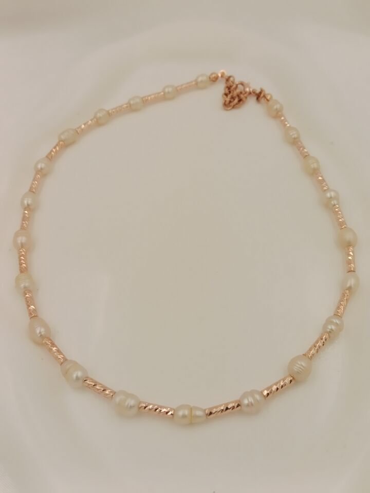 Rose İnci ve Dorika Tasarım Kolye