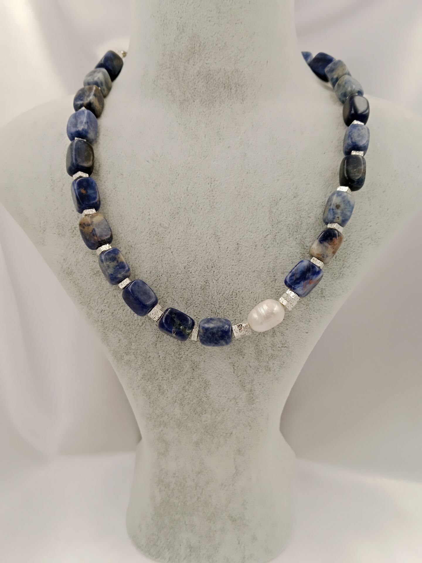 Barok İncili Lapis Lazuli Tasarım Kolye
