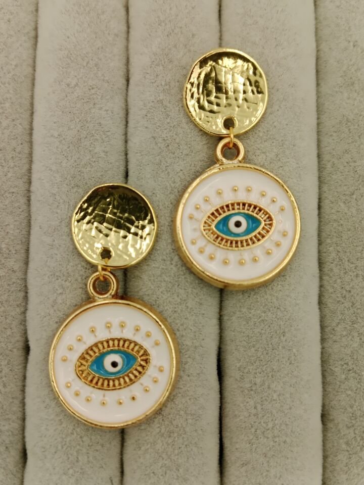Mineli Evil Eye Göz Figürlü Tasarım Küpe