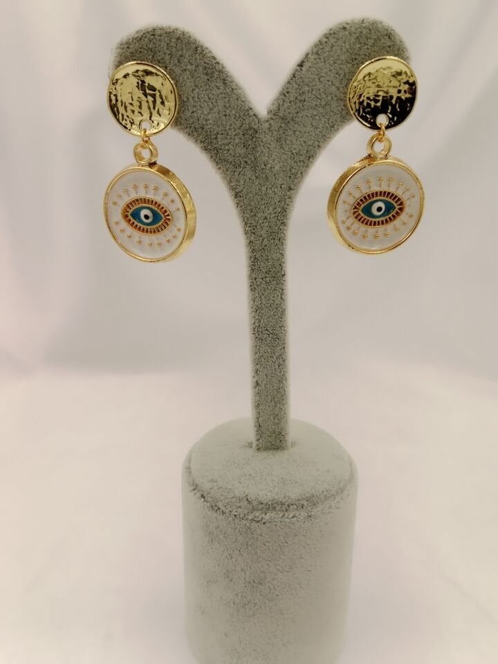 Mineli Evil Eye Göz Figürlü Tasarım Küpe