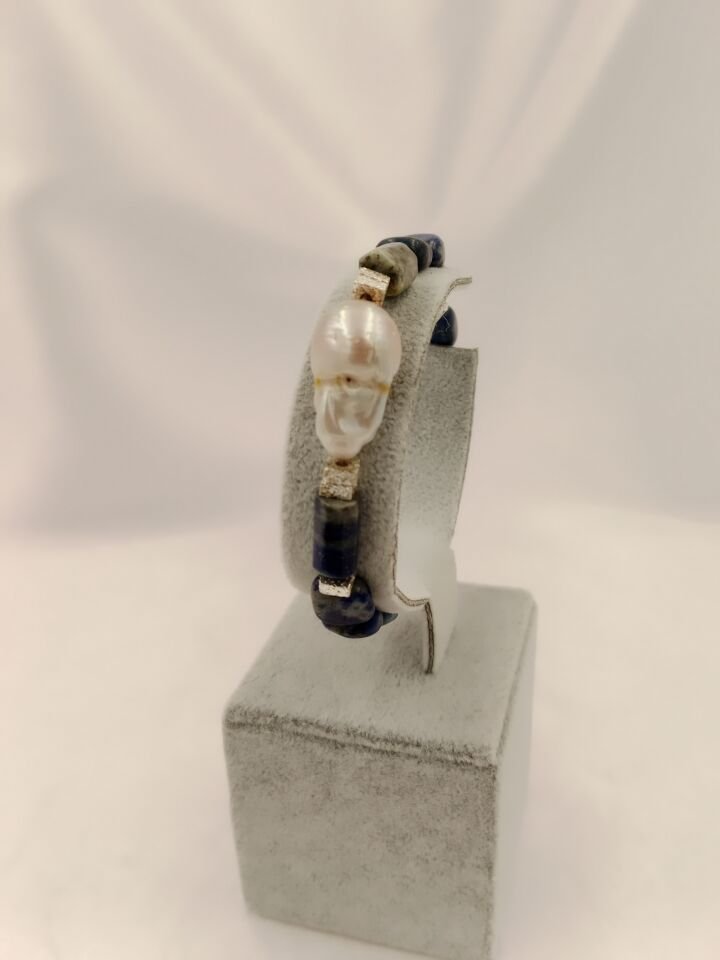Barok İncili Lapis Lazuli Bileklik