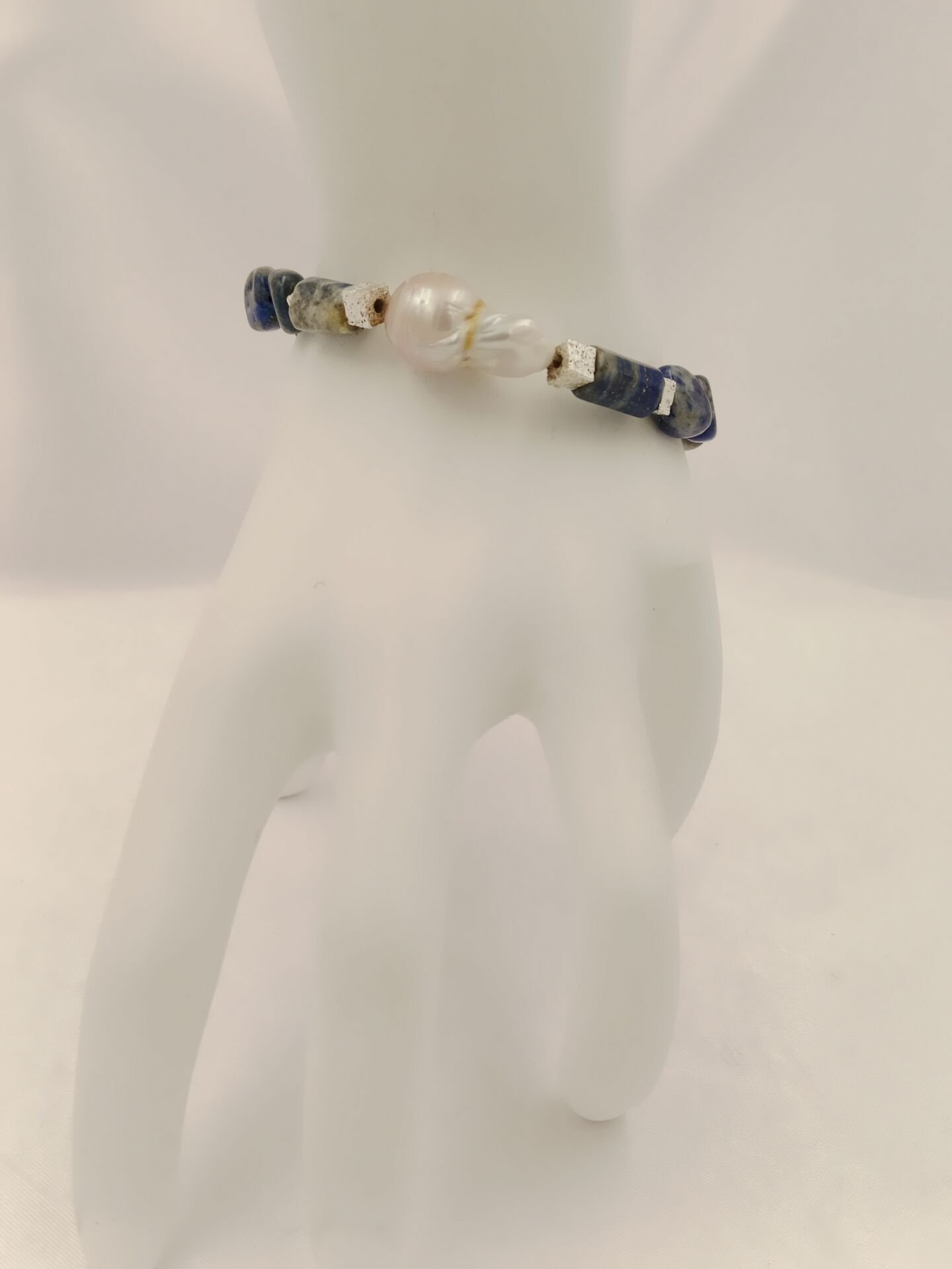 Barok İncili Lapis Lazuli Bileklik