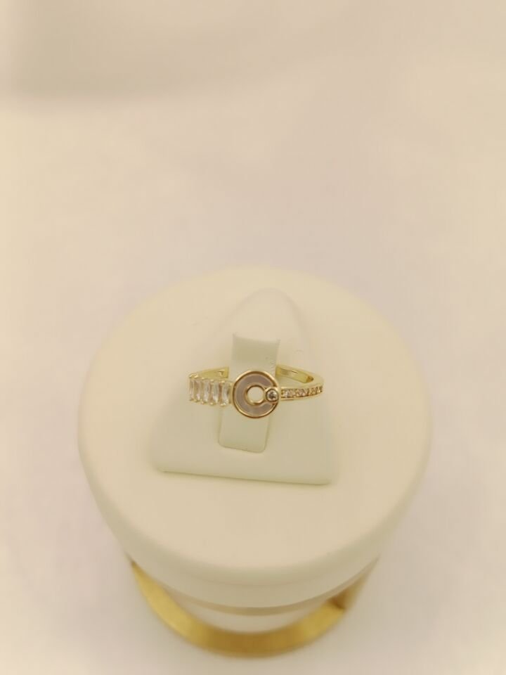 Mineli Zirkon Taşlı Minimal Yüzük