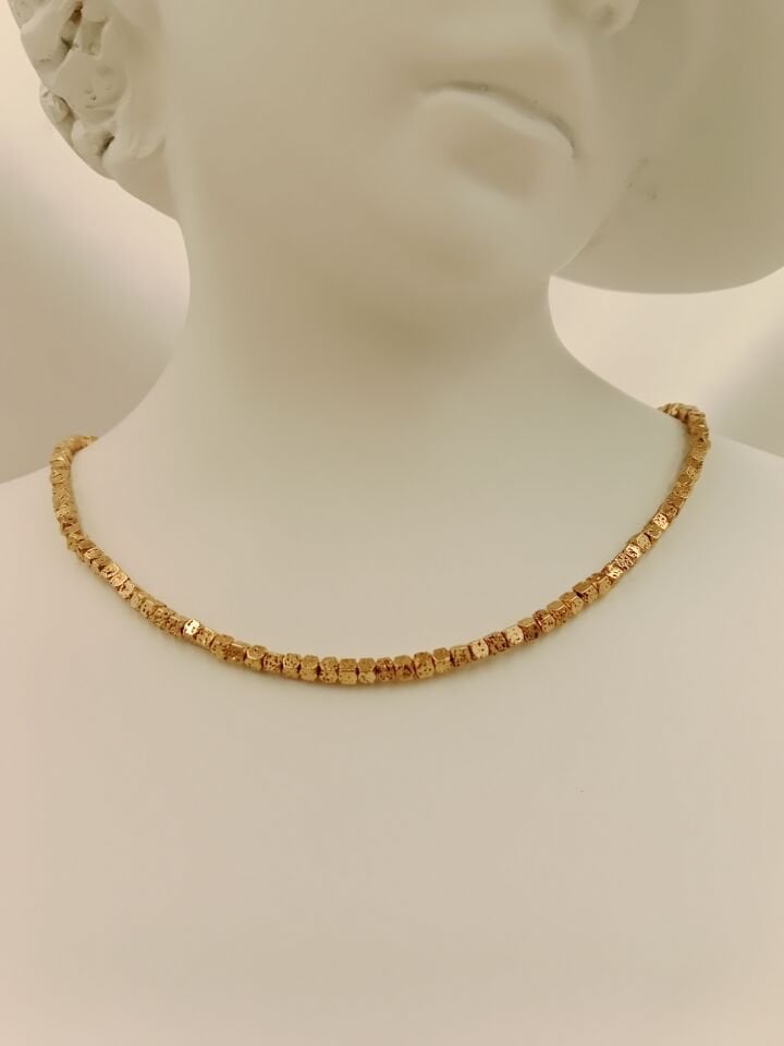 Lovely Lav Gold Minimal Lav Taşı Kolye