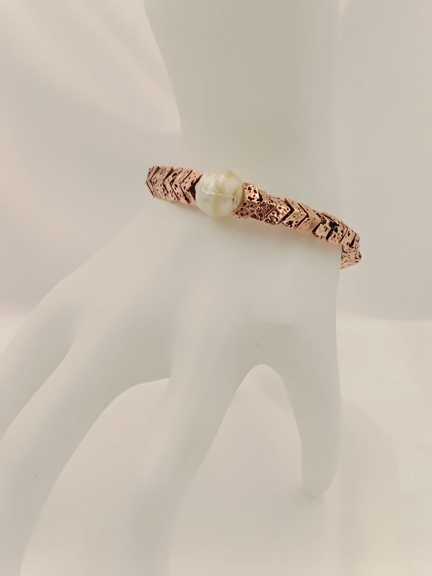 Lovely Lav Rose Barok İncili Lav Taşı Bileklik