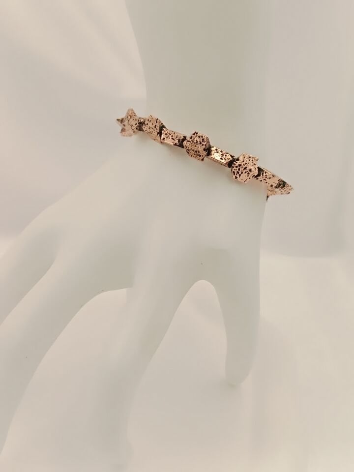 Lovely Lav Rose Petek Lav Taşı Bileklik