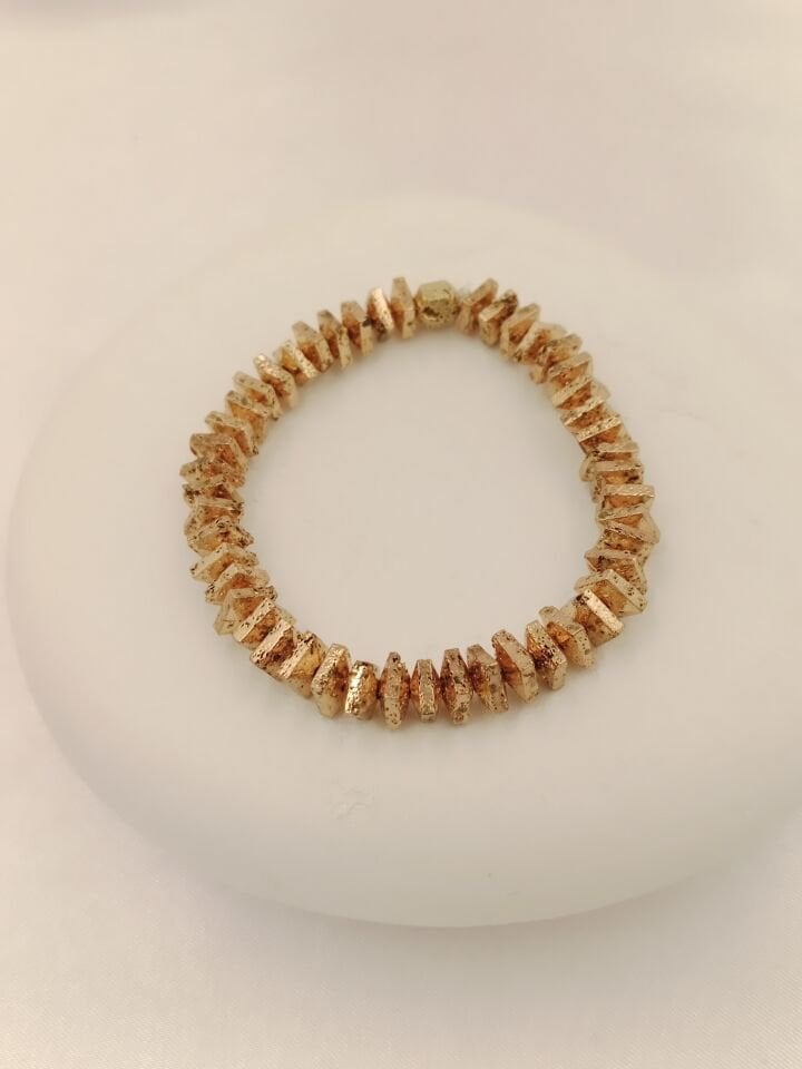 Lovely Lav Gold Lav Taşı Bileklik