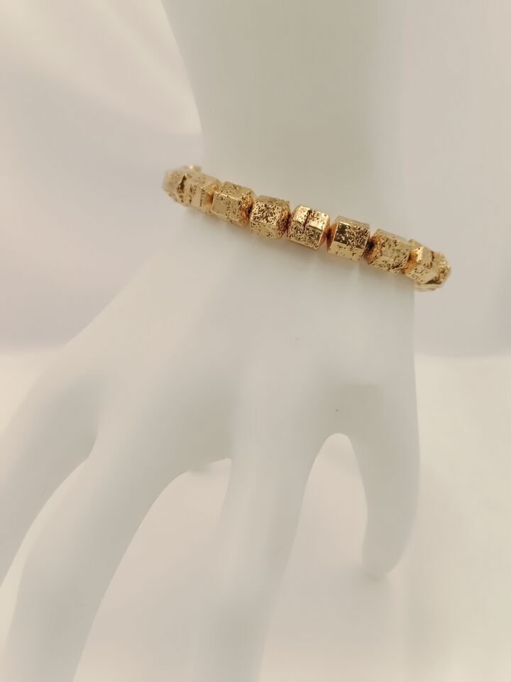 Lovely Lav Gold Lav Taşı Bileklik
