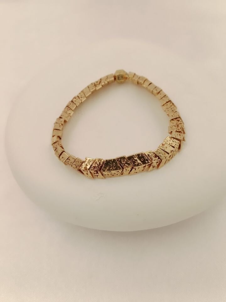 Lovely Lav Gold Lav Taşı Bileklik
